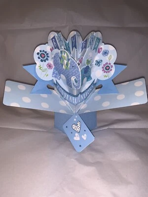 Nueva tarjeta Second Nature Pop Ups 3D bebé niño elefante Foto 1 de 3