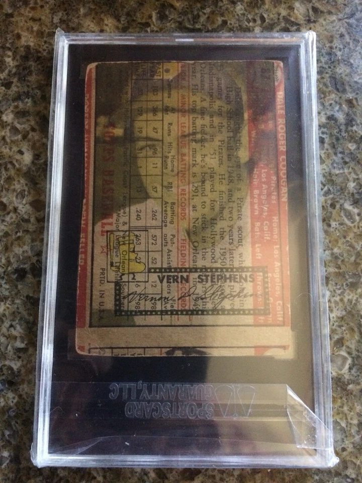1952 Topps Rare Ghost Image On Back Super Rare! - Image 1 of 2