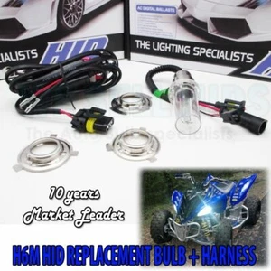 H6M HIGH LOW 6000K WHITE Bulb + HARNESS YAMAHA RAPTOR QUAD BI XENON HID BULB - Picture 1 of 5