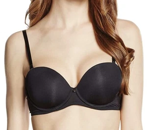 Lepel Lexi Strapless Bra Black Size 30G Underwired Padded Multiway 149809 New - Picture 1 of 12