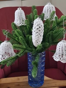 Weihnachtsglocke klein, 1 Stk.,weiß, gehäkelt, Handarbeit - Bild 1 von 9
