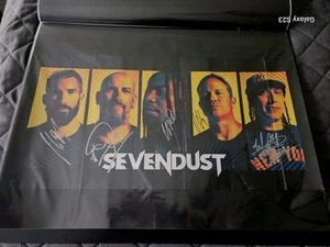 Sevendust signiertes 12x25 Poster alle 5 Originalmitglieder! Selten! - Bild 1 von 5