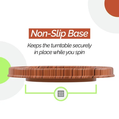 Copco Basics 12 Inch Lazy Susan Turntable - Dark Wood - Image 1 of 2