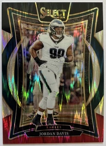 2024 Panini Select JORDAN DAVIS Red White & Black Shock Prizm # 72 NFL Eagles - Bild 1 von 2