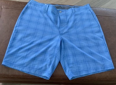 Grand Slam Shorts Mens Size 40  Carolina Blue Plaid Golf Preppy - Image 1 of 4