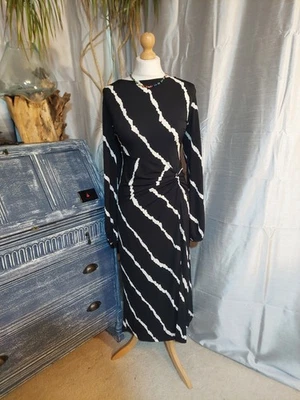 Gorgeous Biba Dress Size 16 Striped Zebra  Print Classic Wedding Christmas Ascot - Image 1 of 4