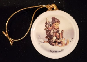 M. I. Hummel Reutter Porzellan Germany "Ride into Christmas" Ornament with Box - Picture 1 of 6