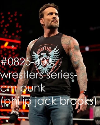MALE PORTRAIT #0825-403 -wrestlers series - cm punk - free shipping in usa - Image 1 of 2