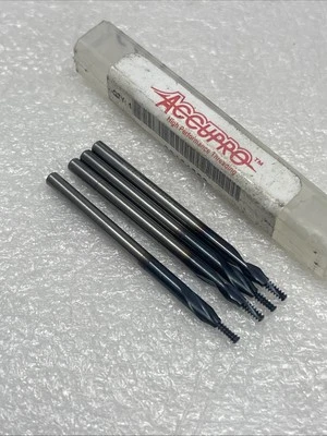 Accupro 02154599 Carbide Helical Thread Mills 4-40 .085 2 Flute, TLN, Lot Of (4) - Image 1 of 4