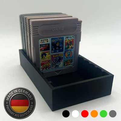 MARKENLOS Spielehalter für Nintendo Game Boy & Advance – Halter für 10 Spielmodule 1x10