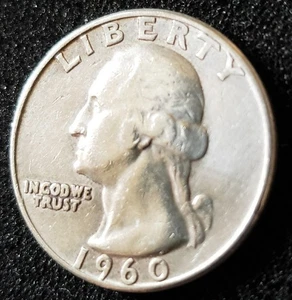 1960 D Washington Quarter #330067 Actual Pic - Bild 1 von 3
