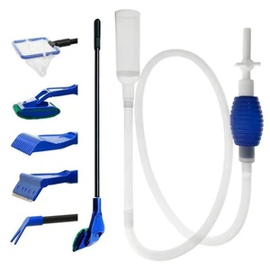 Aquarium Fish Tank Cleaning Kit Tools Algae Scrapers Set 5 in 1 & Fish Tank G... - Picture 1 of 7