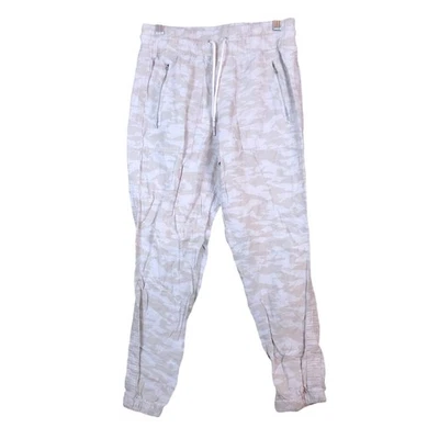 Athleta Womens Pants Tan Cream Camouflage Petite Cabo Tide Linen Jogger 2P - Image 1 of 4