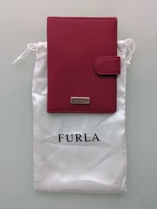 FURLA Saffiano Leather Travel Wallet in Deep Red – Authentic Italian Design - Picture 1 of 10