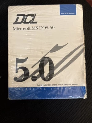 DCL MS-DOS 5.0 Operating System Factory Sealed Includes Manuals Floppy Discs USA - Image 1 of 2
