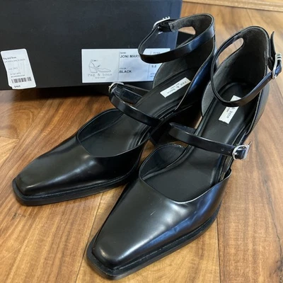 NIB $468 Rag & Bone Mari Leather Heel Sandal In Black Suede Size: 9.5 Joni Jane - Image 1 of 4