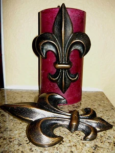 Fleur de Lis Candle Pins for Pillar Candles Saints New Orleans Medieval French  - Picture 1 of 3