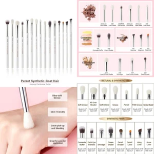 Jessup Small Eye Makeup Brush Set Professional 15pcs Select Color - Picture 1 of 10