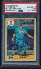 1987 Topps #400 George Brett signed auto autograph PSA/DNA