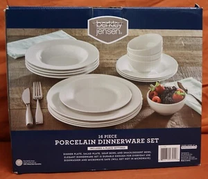 Berkeley Jensen Set di stoviglie 16 pezzi porcellana-cena/ciotole/piatti per insalata. 75f - Foto 1 di 24