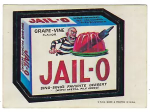 1973 Topps Wacky Packages 1st Series 1 JAIL-O DESSERT tan back ex - Picture 1 of 2