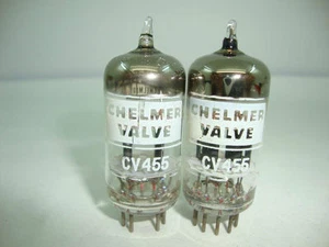 2 X CV455 CHELMER VALVE. NOS TUBES, BLACK PLATES, BIG GETTER, - Picture 1 of 1
