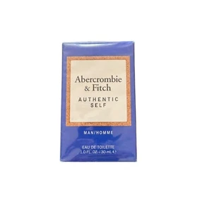 Abercrombie and Fitch Authentic Self EDP Men 1oz Fragrance Spray Blue Box Preppy - Picture 1 of 3