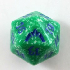 WOTC MTG Spindown d20 Life Counters Gatecrash - Green w/Blue (Simic) NM