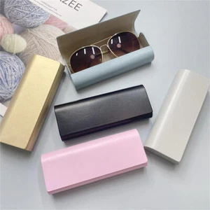 Estuche rígido de metal para gafas hombres mujeres Estuche para gafas Cuero PU Portátil - Imagen 1 de 16