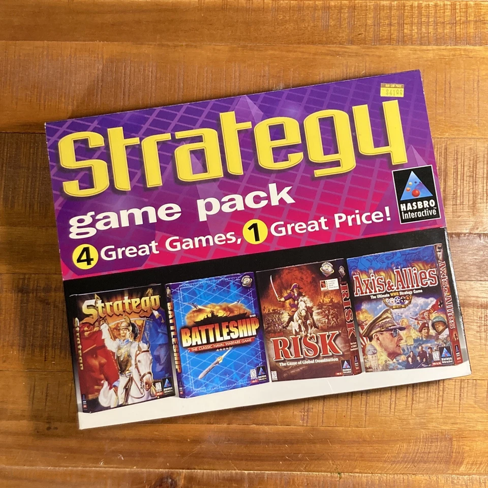 NEW Axis & Allies Risk Battleship Stratego Strategy Game Pack PC Hasbro Vintage - Image 1 of 4