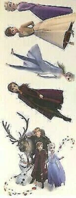  Pegatinas de pared Frozen II 4 calcomanías reposicionables decoración habitación hoja 8" X 12" Foto 1 de 2