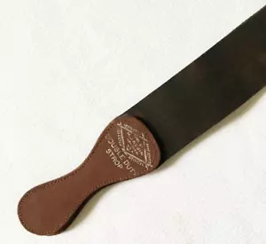 Antique M. J. Rubin, Double Duty Leather Honing Strop, Staight Razor Sharpening - Picture 1 of 15