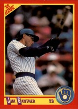 1990 Score Milwaukee Brewers Baseball Card #382 Jim Gantner