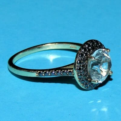 Anillo Vintage Tono Plata Circonita cúbica? Plata de ley marcada firmada 925 FAS Foto 1 de 4