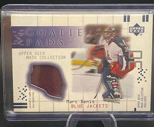 01-02 UD Mask Collection Marc Denis - GOALIE PADS - Blue Jackets 2001 RDS - Bild 1 von 1