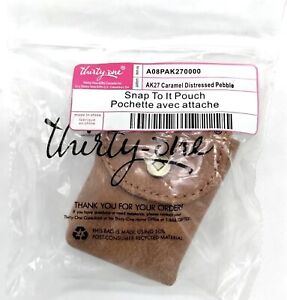 Thirty-One - 31 Snap to It Pouch - !NEW! Caramel Distressed  Pebble AK27