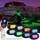 AUXBEAM 8Pods RGB LED Rock Lights Bluetooth Underglow Neon Light for Polaris ATV