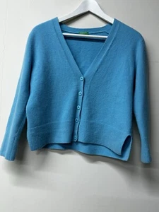 Women’s United Colours Of Benetton Cropped Cardigan Size S Wool & Cashmere Blend - Picture 1 of 13