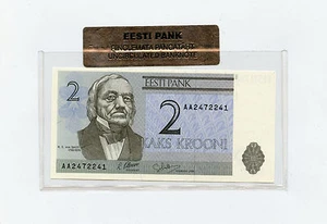 Portabanche Estonia Estone 2 Krooni 1992 serie AA condizioni UNC!!!!! - Foto 1 di 2