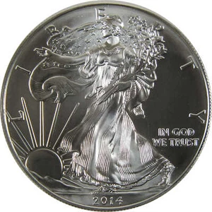 2014 American Silver Eagle Uncirculated Bullion $1 Coin - Picture 1 of 4
