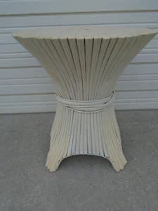 TLC Sheaf of Wheat Bamboo Dining Table Regency Rattan McGuire sty Art Deco Boho - Picture 1 of 14