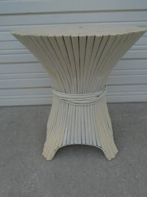 TLC Sheaf of Wheat Bamboo Dining Table Regency Rattan McGuire sty Art Deco Boho - Image 1 of 4
