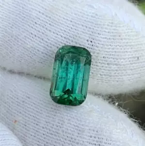 2.40 Cts Natural Bluish green tourmaline from Afghanistan, Cushion Cut - Picture 1 of 5