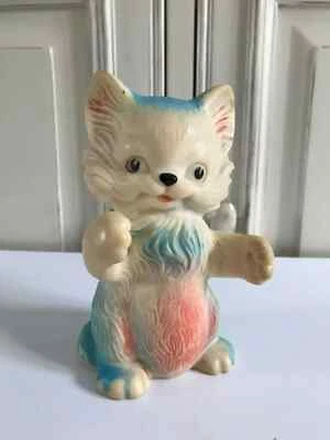 24⚜️ Ancien Jouet Pouet Pouet Chat Delacoste Made In France Vintage 15 Cm - Photo 1/4