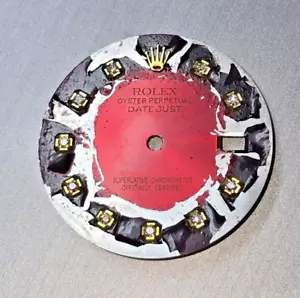 ROLEX OYSTER PERPETUAL DATE DIAL FOR WATCH PARTS 3035 AND 3135 STEEL AND GOLD - Bild 1 von 7