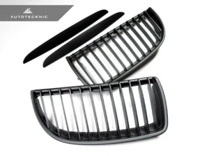 AUTOTECKNIC STEALTH MATTE BLACK FRONT GRILLE - BMW E90 325I 328I 330I 335I SEDAN - Picture 1 of 2