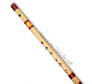 Flute C Scale Indian Bamboo | Wooden Whistle Musical Instrument Bansuri - Picture 1 of 1