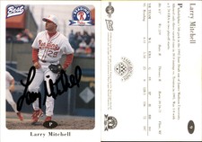 Larry Mitchell Signed 1996 Best Reading Phillies #9 Card Reading Phillies