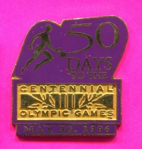1996 OLYMPIA PIN 50 DAYS TO THE GAMES PIN BAKSETBALL SERIE #3762/5000 IMPRINTED - Bild 1 von 1
