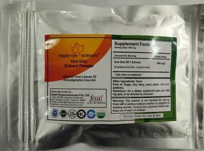 Uva Ursi Leaf 20:1 Extract Powder Arctostaphylos uvaursi Arbutin Ursolic Acid - Image 1 of 2